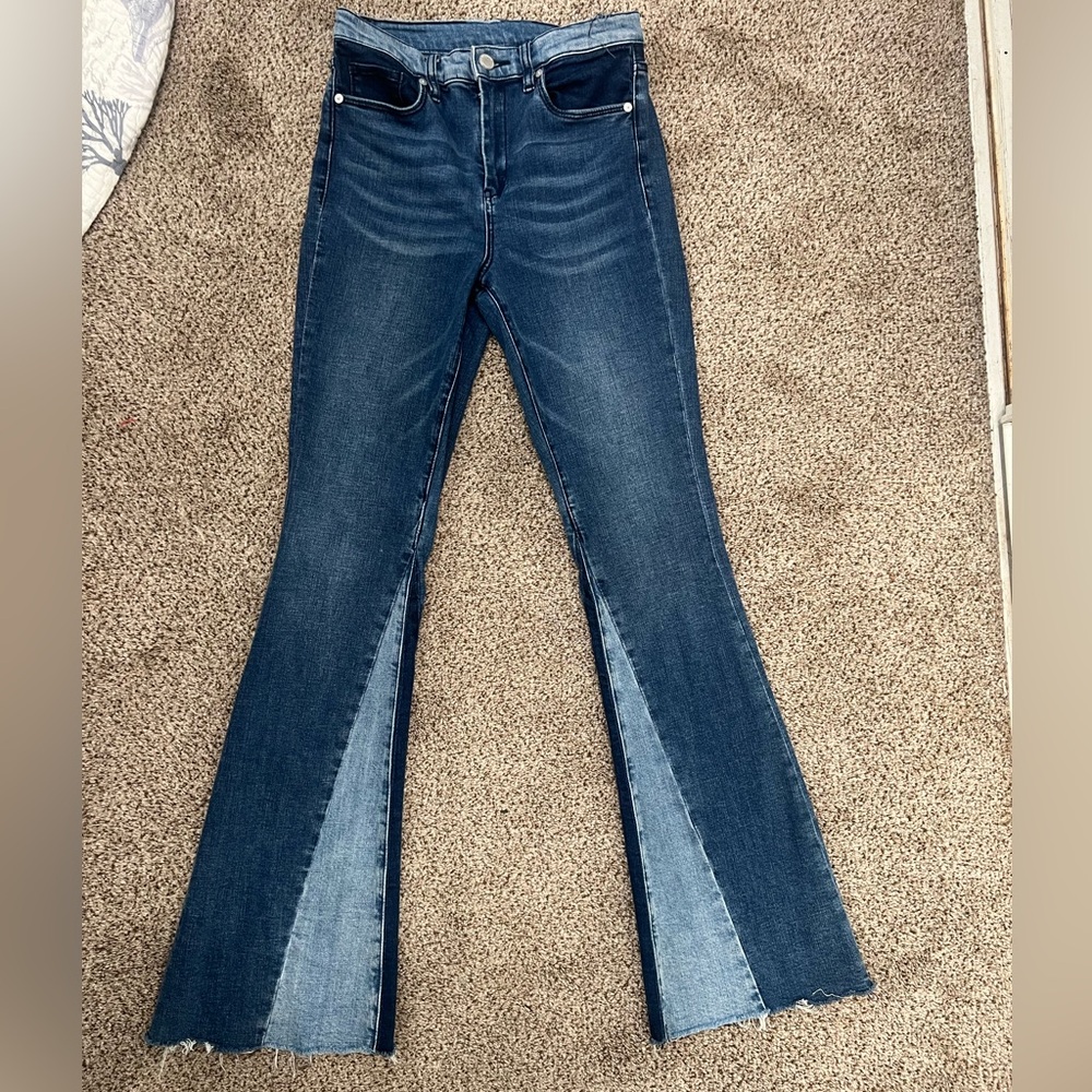 BLANKNYC Women's Flare 2 tone Jeans